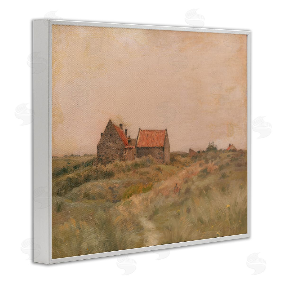 Cottage on October Day White Frame Print Wall Art, Home Decor by Stupell Studio