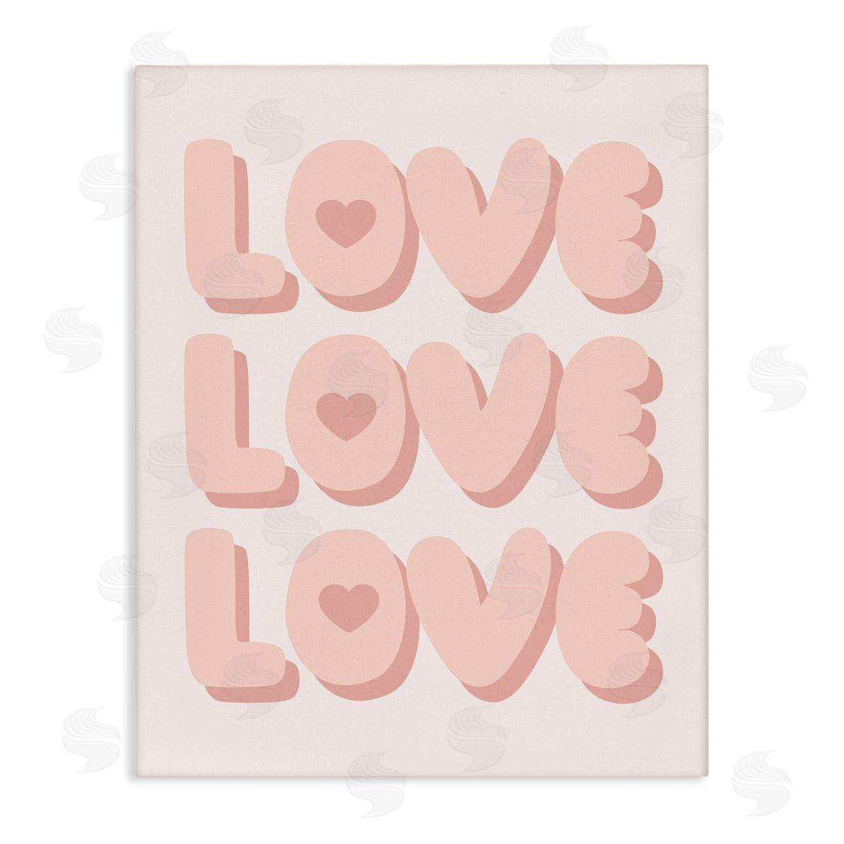 Love with Hearts Canvas Wall Art, Home Decor by Stupell Studio
