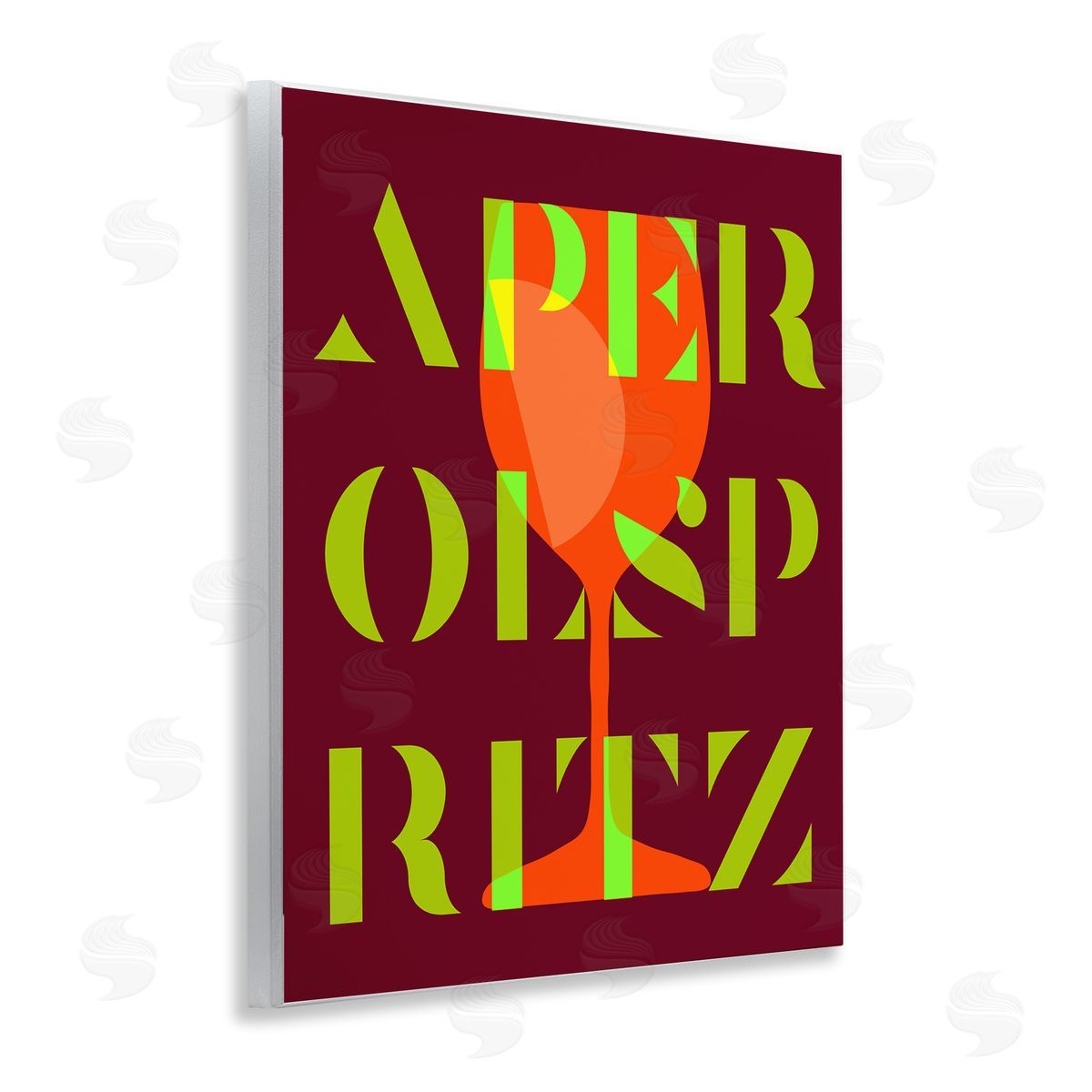 Modern Aperol Spritz Wood Plaque Wall Art, Home Decor by Stupell Studio