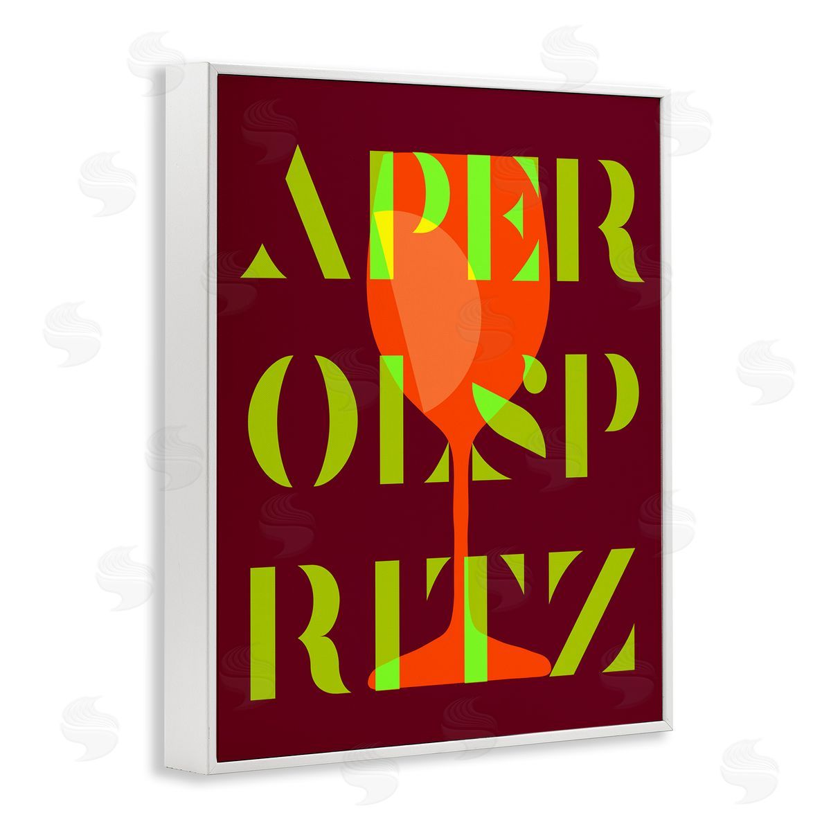 Modern Aperol Spritz White Frame Print Wall Art, Home Decor by Stupell Studio