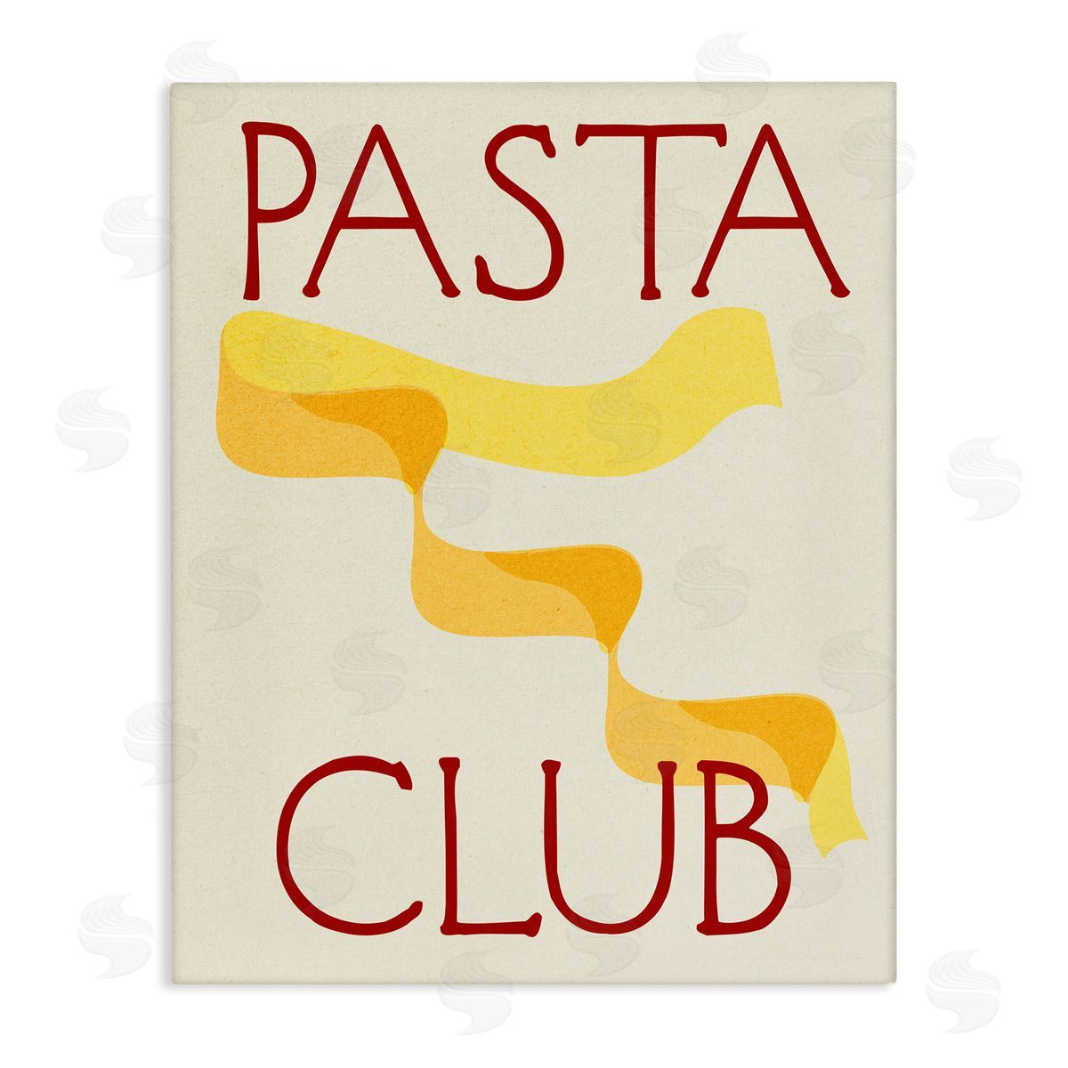 Pasta Club Phrase Canvas Wall Art, Home Decor by Stupell Studio
