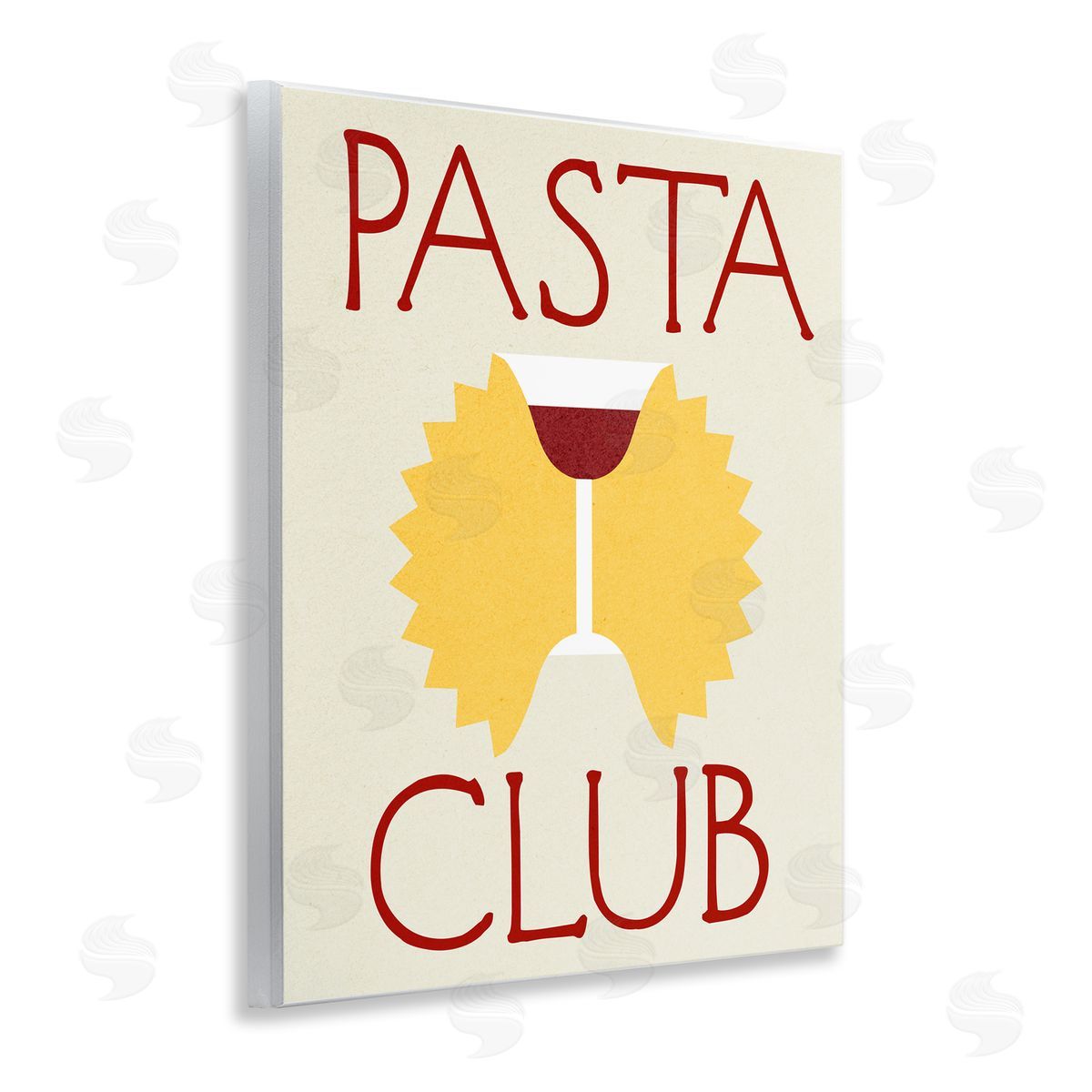 Pasta Club with Wine Wood Plaque Wall Art, Home Decor by Stupell Studio