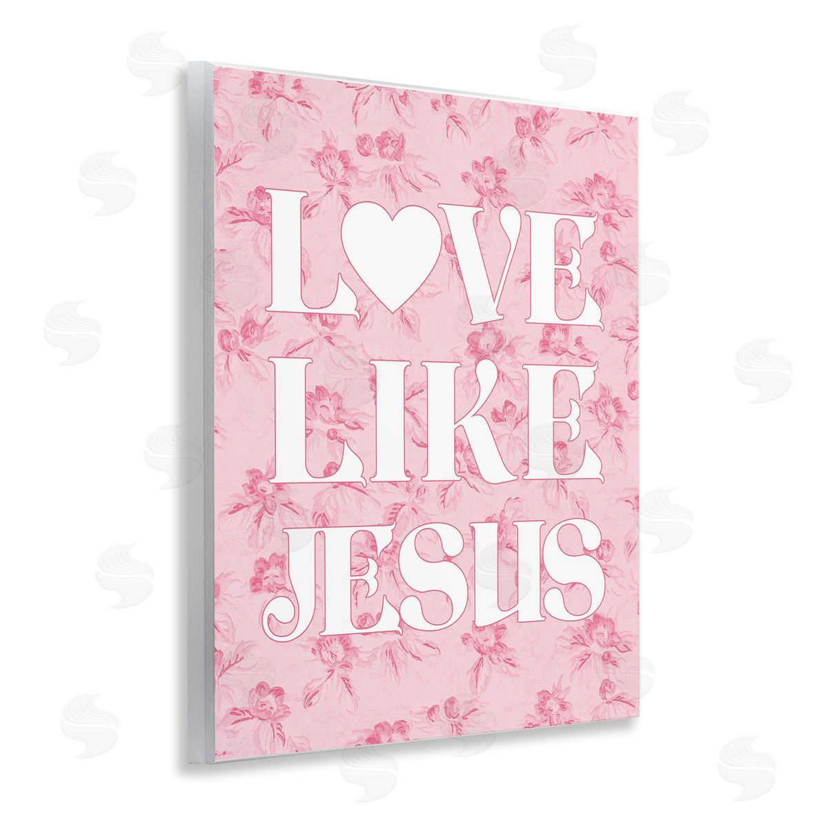 Love Like Jesus on Floral Wood Plaque Wall Art, Home Decor by Stupell Studio