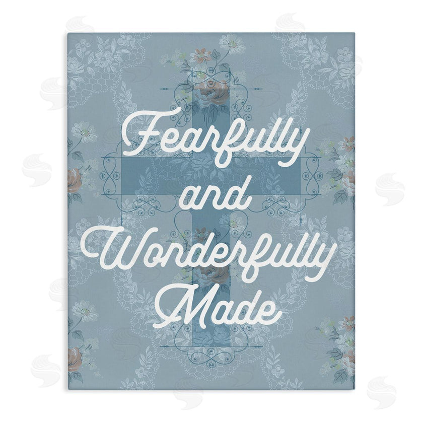 Stupell Studio | Wonderfully Made Floral Cross