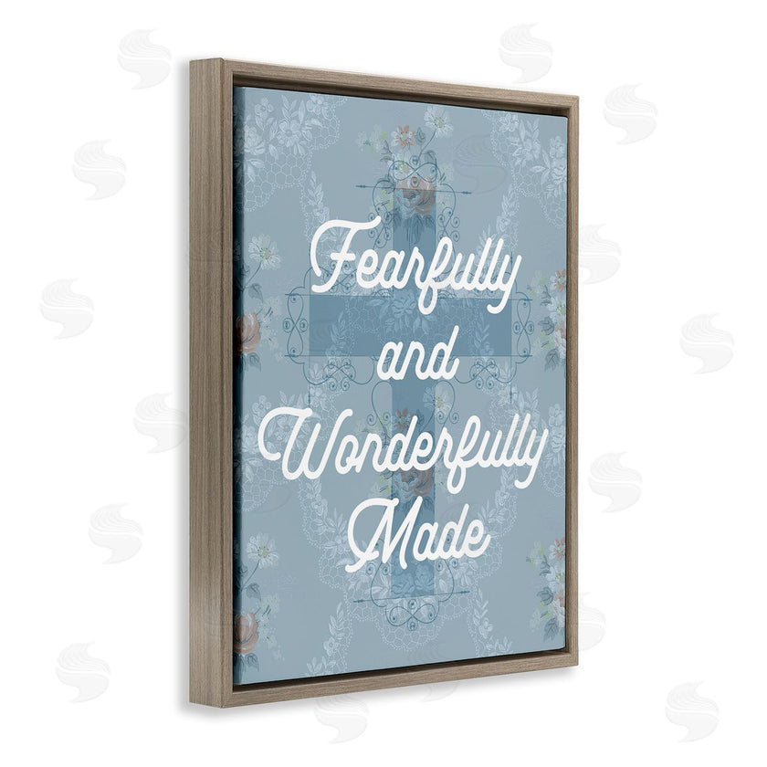Stupell Studio | Wonderfully Made Floral Cross