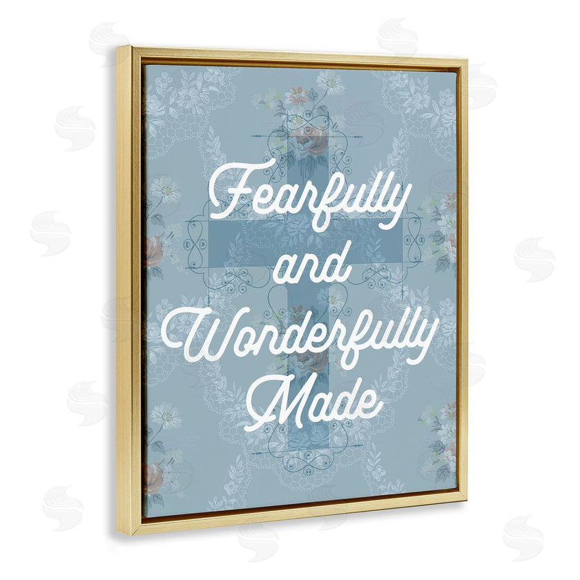 Stupell Studio | Wonderfully Made Floral Cross