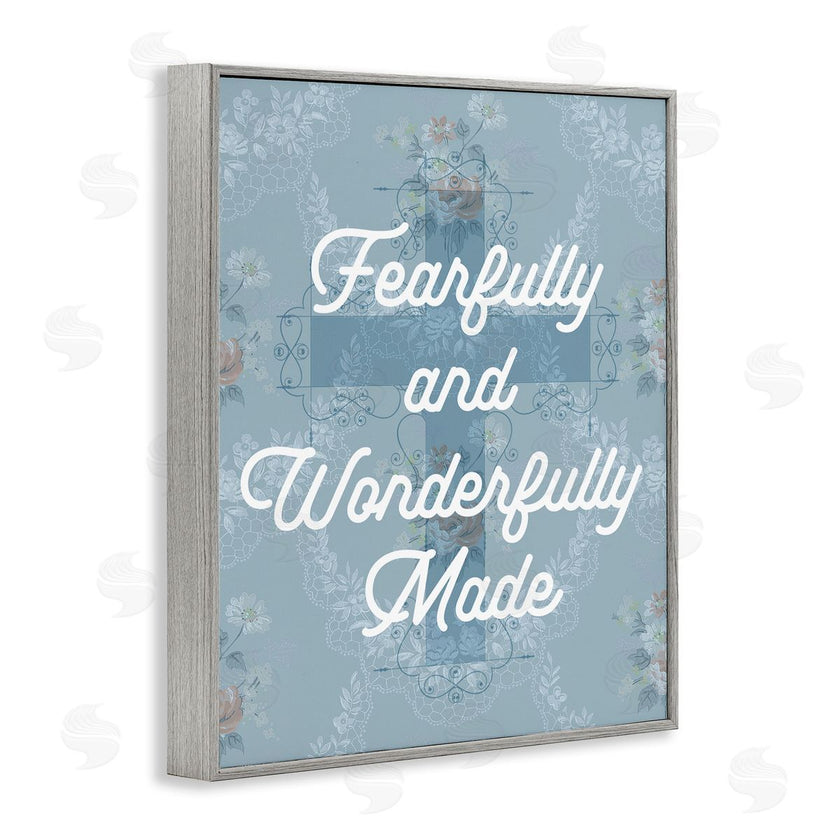 Stupell Studio | Wonderfully Made Floral Cross