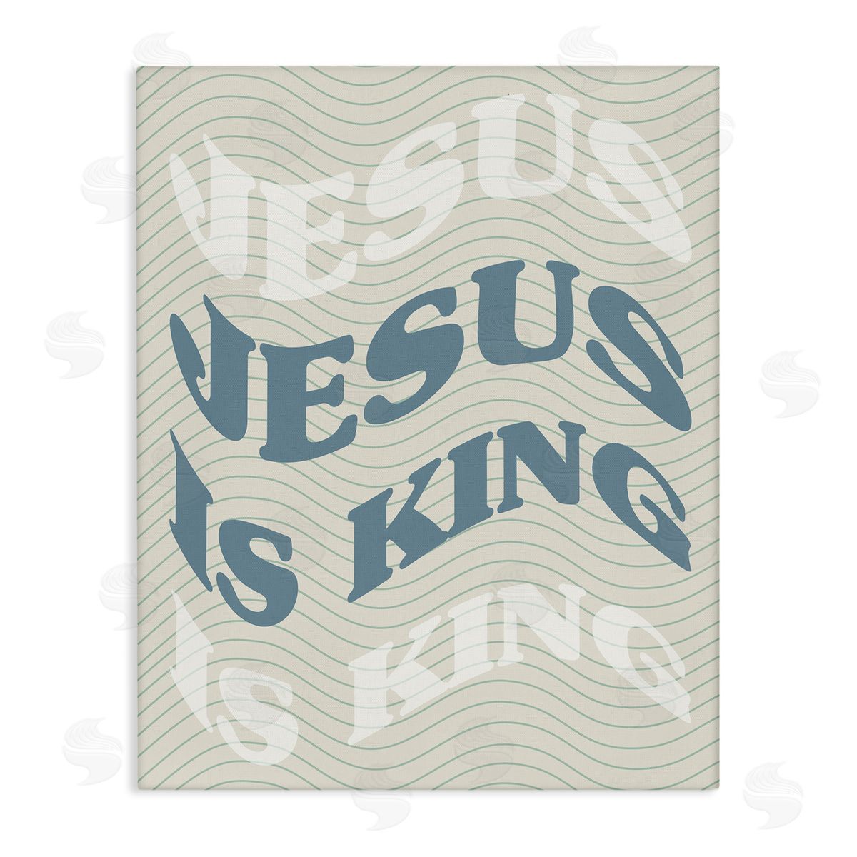 Wavy Jesus Is King Canvas Wall Art, Home Decor by Stupell Studio