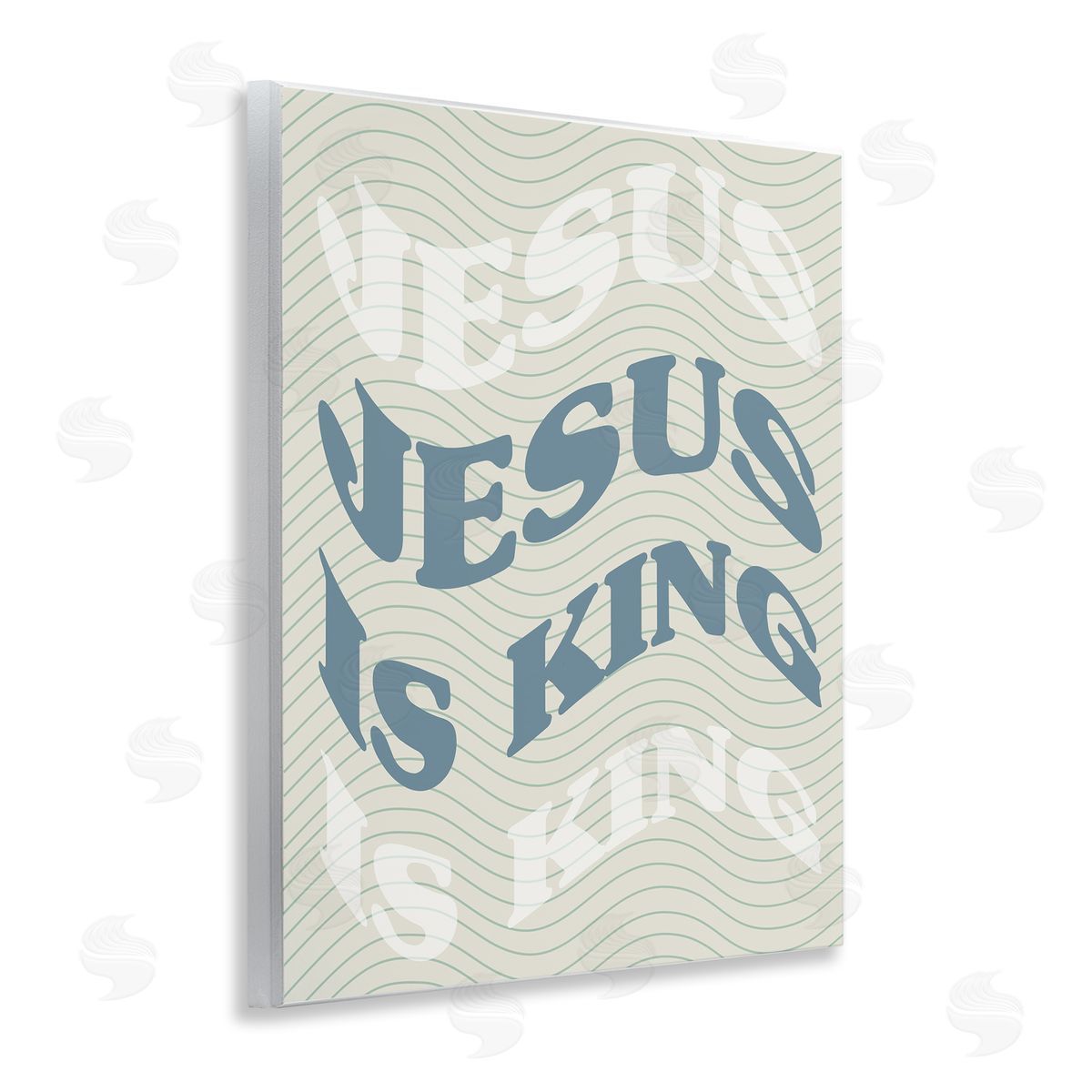 Wavy Jesus Is King Wood Plaque Wall Art, Home Decor by Stupell Studio