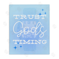 Stupell Studio | Trust Gods Timing Blue