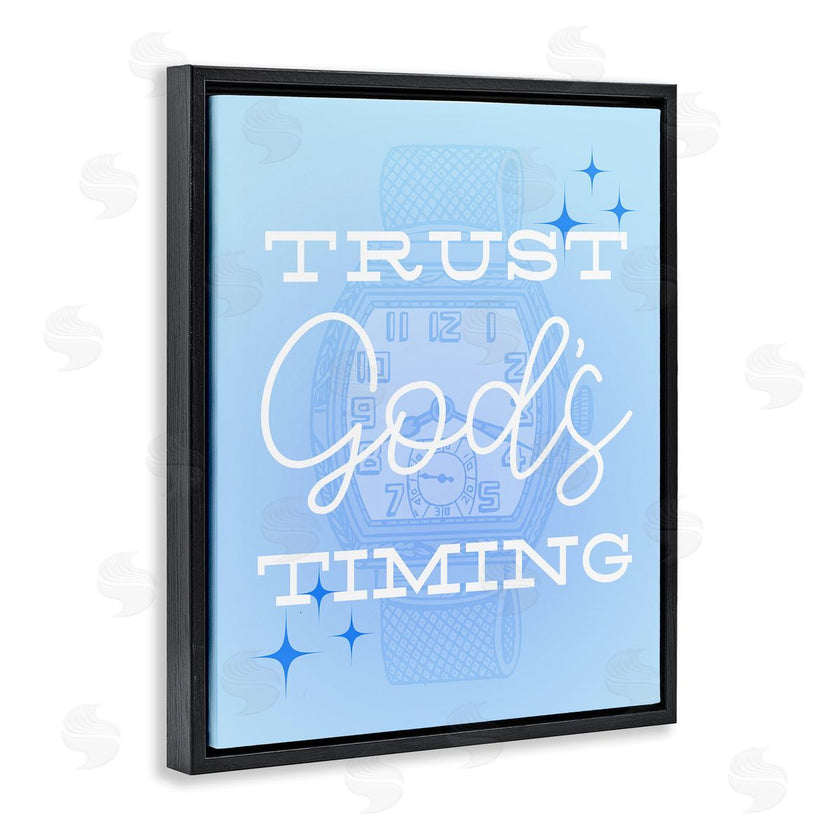Stupell Studio | Trust Gods Timing Blue