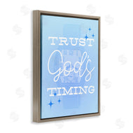 Stupell Studio | Trust Gods Timing Blue