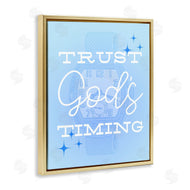Stupell Studio | Trust Gods Timing Blue