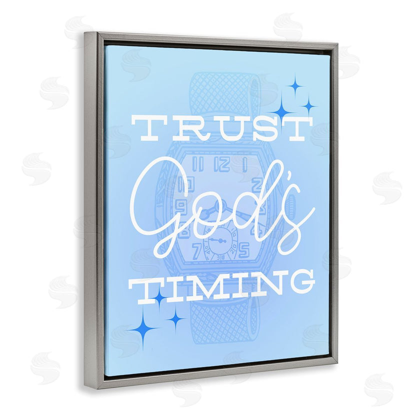 Stupell Studio | Trust Gods Timing Blue