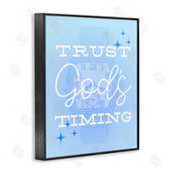 Stupell Studio | Trust Gods Timing Blue