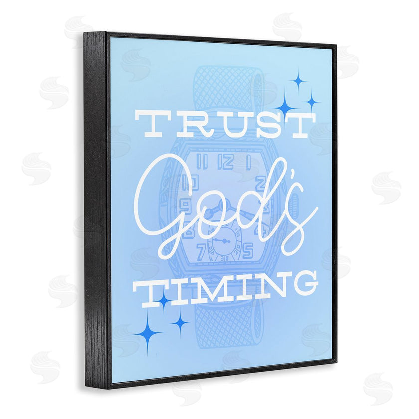 Stupell Studio | Trust Gods Timing Blue