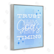 Stupell Studio | Trust Gods Timing Blue