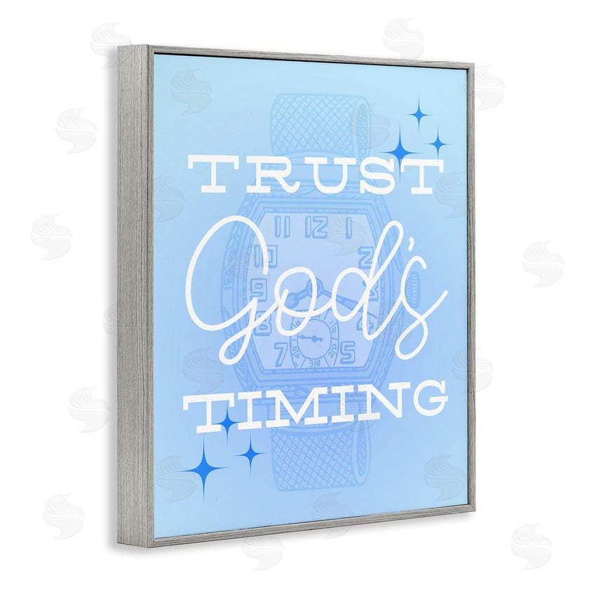 Stupell Studio | Trust Gods Timing Blue
