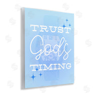 Stupell Studio | Trust Gods Timing Blue