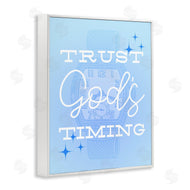 Stupell Studio | Trust Gods Timing Blue