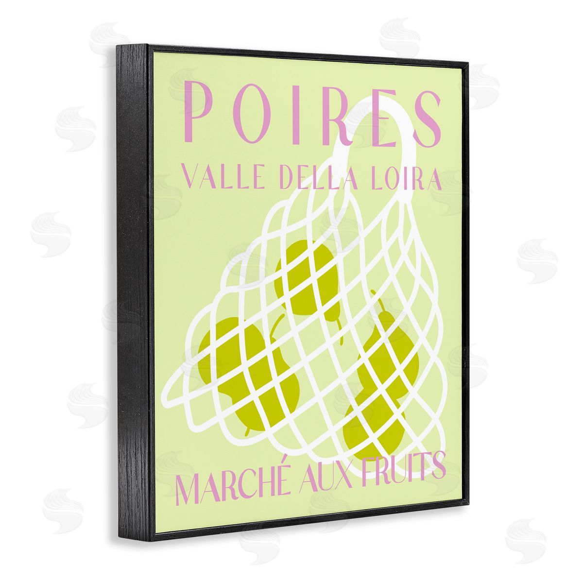 Modern Pear Fruit Market Black Frame Print Wall Art, Home Decor by Stupell Studio