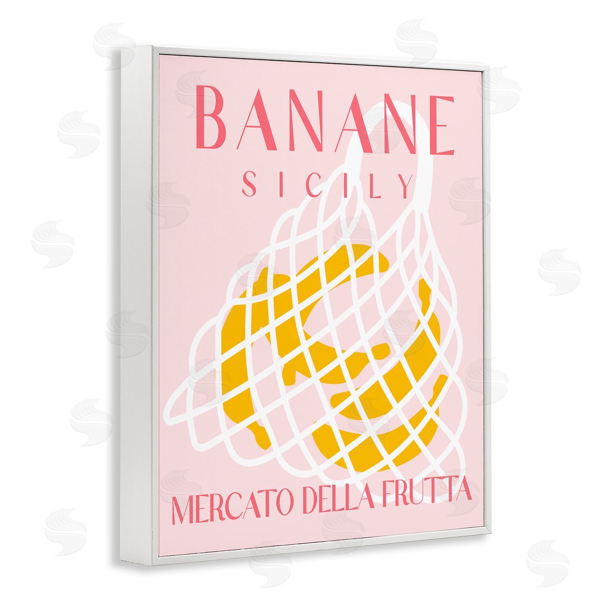 Modern Banana Fruit Market White Frame Print Wall Art, Home Decor by Stupell Studio