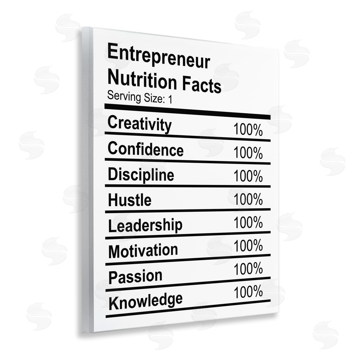 Sassy Entrepreneur Nutrition Facts Wood Plaque Wall Art, Home Decor by Stupell Studio
