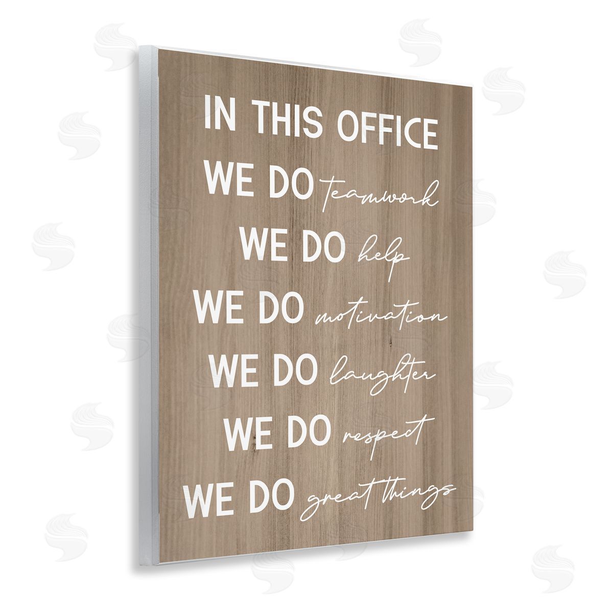In This Office Motivational Wood Plaque Wall Art, Home Decor by Stupell Studio