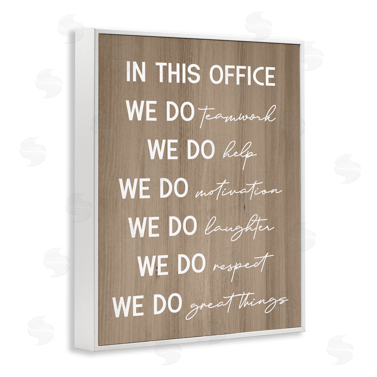 In This Office Motivational White Frame Print Wall Art, Home Decor by Stupell Studio