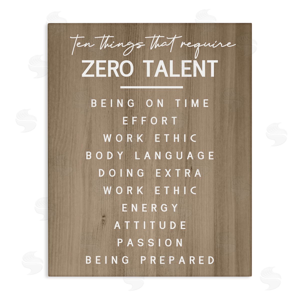 Inspirational Zero Talent Canvas Wall Art, Home Decor by Stupell Studio