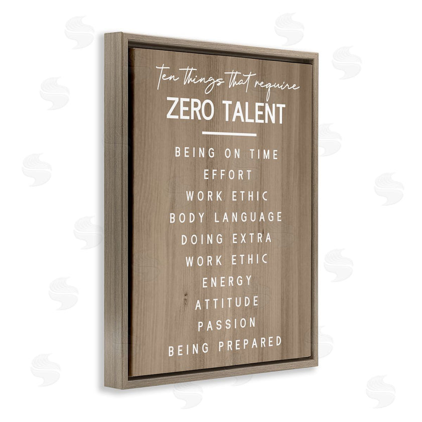 Stupell Studio | Inspirational Zero Talent