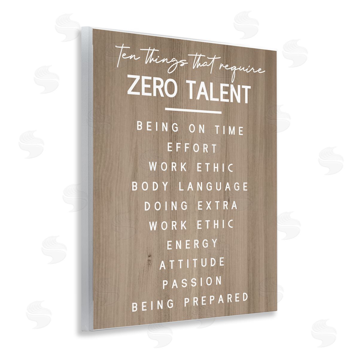 Inspirational Zero Talent Wood Plaque Wall Art, Home Decor by Stupell Studio