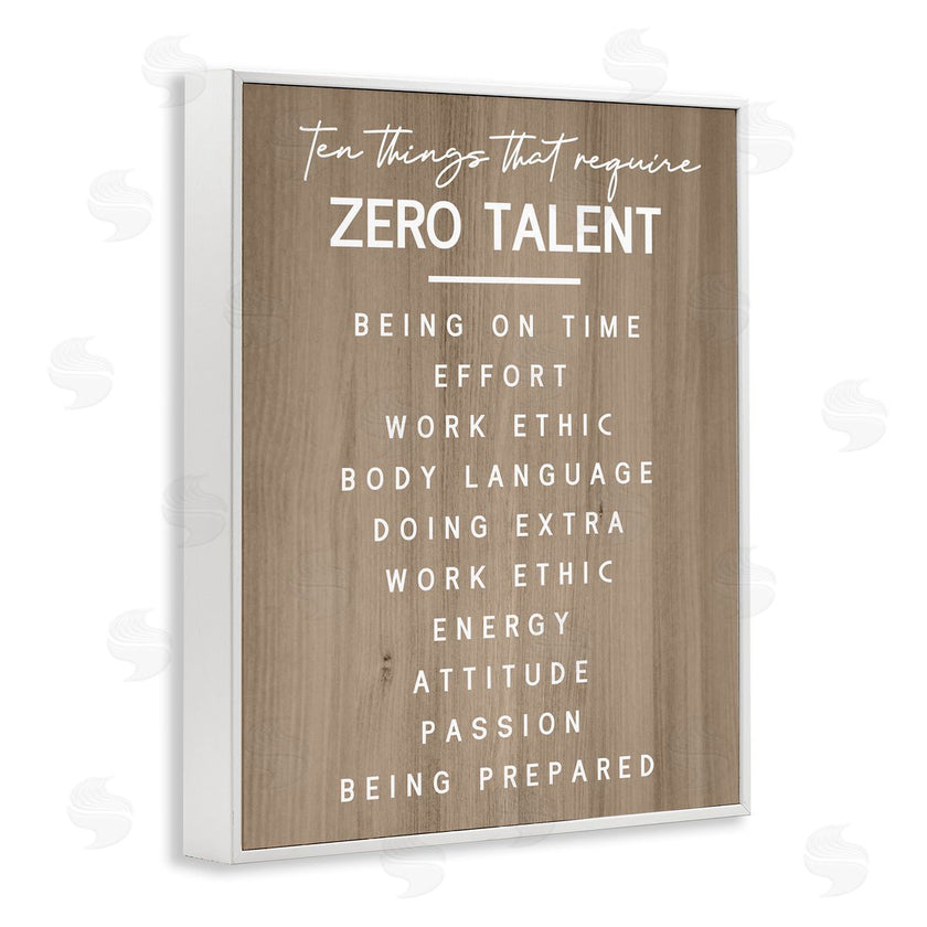 Stupell Studio | Inspirational Zero Talent
