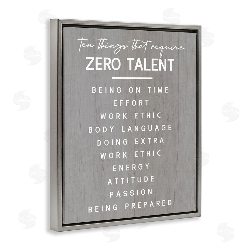 Stupell Studio | Motivational Zero Talent