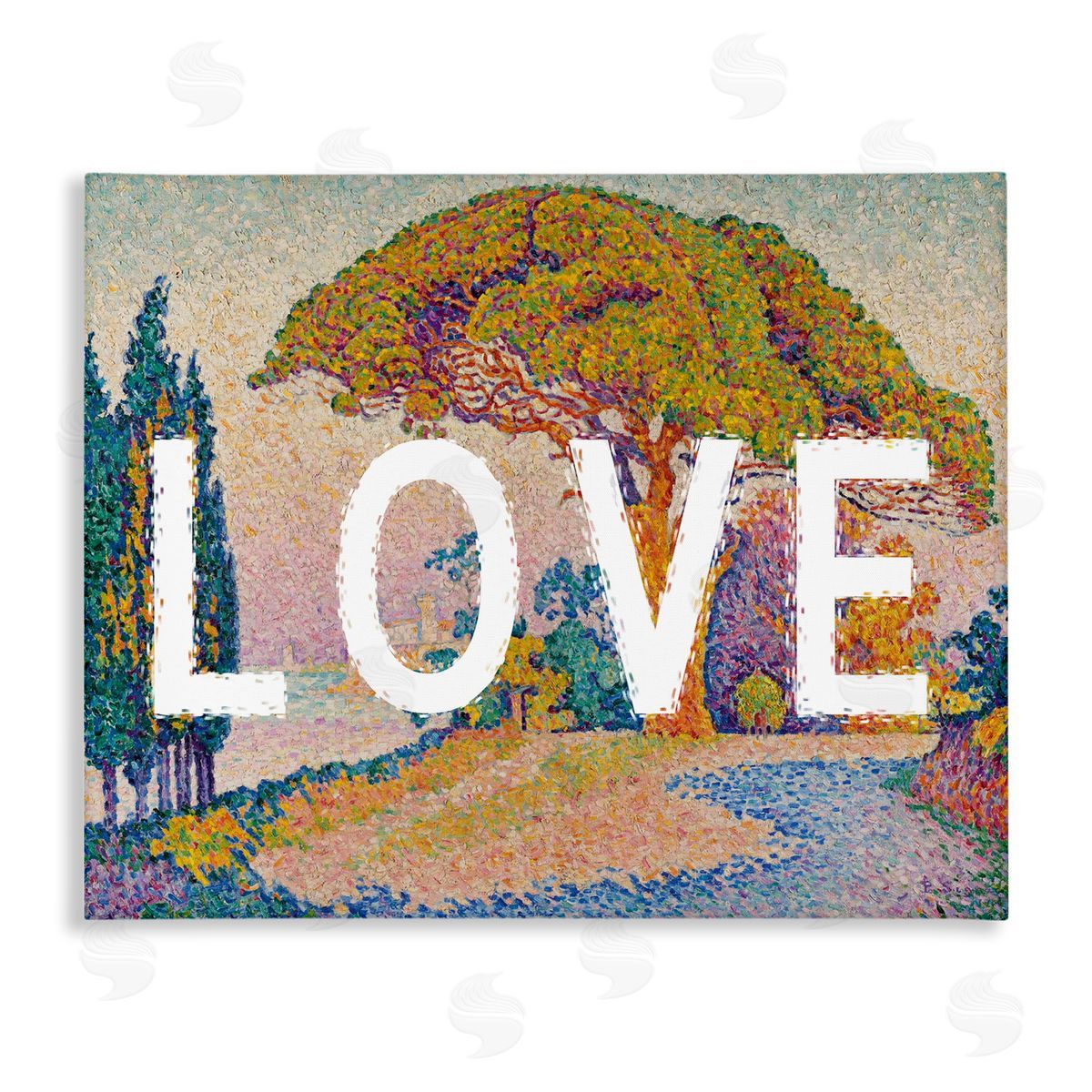 Impressionist Love over Landscape Canvas Wall Art, Home Decor by Stupell Studio