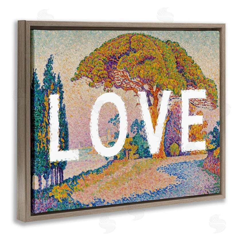 Stupell Studio | Impressionist Love over Landscape
