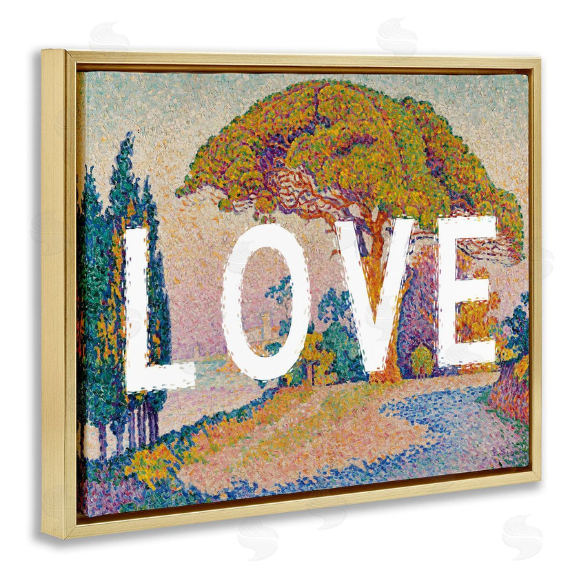 Stupell Studio | Impressionist Love over Landscape