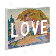 Stupell Studio | Impressionist Love over Landscape