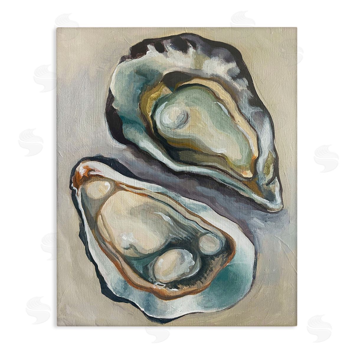 Nautical Oyster Duo Canvas Wall Art, Home Decor by Stupell Studio