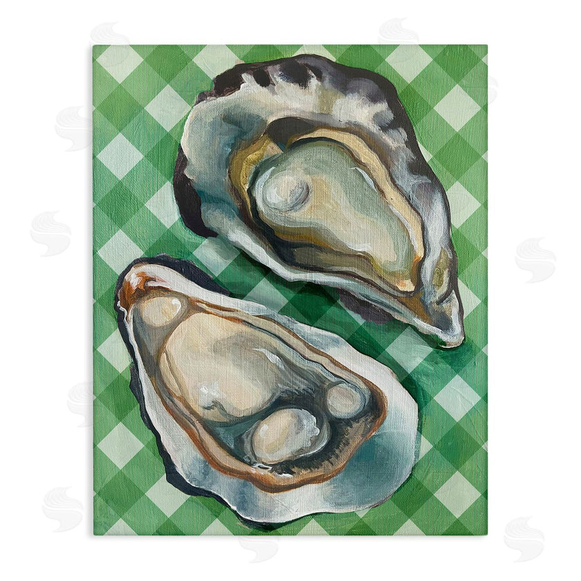 Stupell Studio | Oysters on Green Plaid