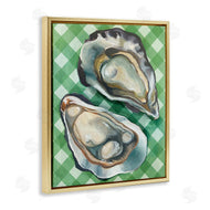 Stupell Studio | Oysters on Green Plaid