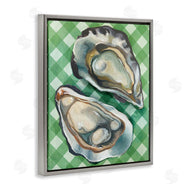 Stupell Studio | Oysters on Green Plaid