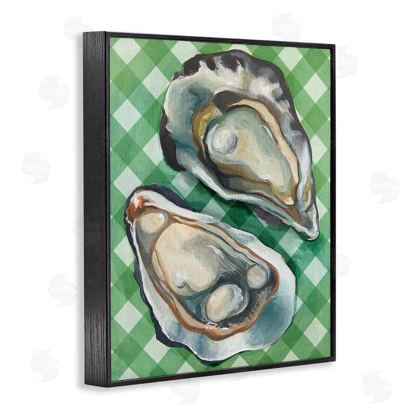 Stupell Studio | Oysters on Green Plaid