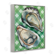 Stupell Studio | Oysters on Green Plaid
