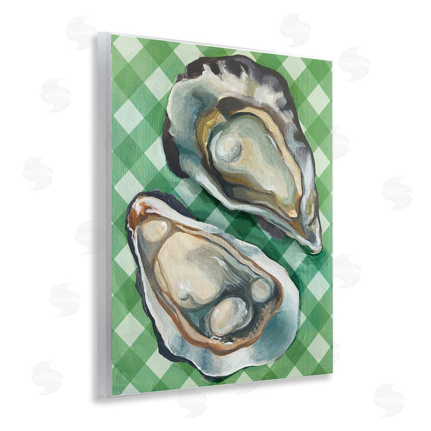 Stupell Studio | Oysters on Green Plaid