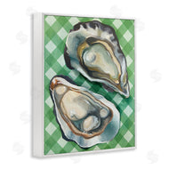 Stupell Studio | Oysters on Green Plaid