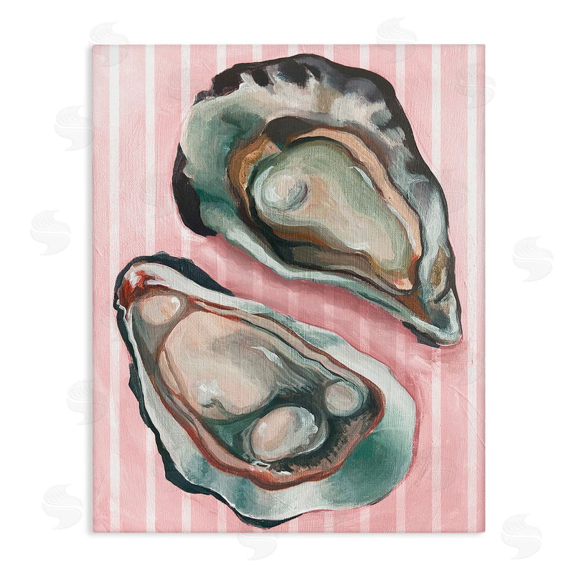 Stupell Studio | Oysters on Pink Stripes
