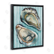 Stupell Studio | Oysters on Blue Stripes