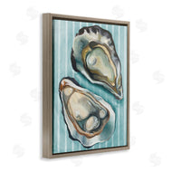Stupell Studio | Oysters on Blue Stripes