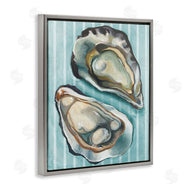 Stupell Studio | Oysters on Blue Stripes